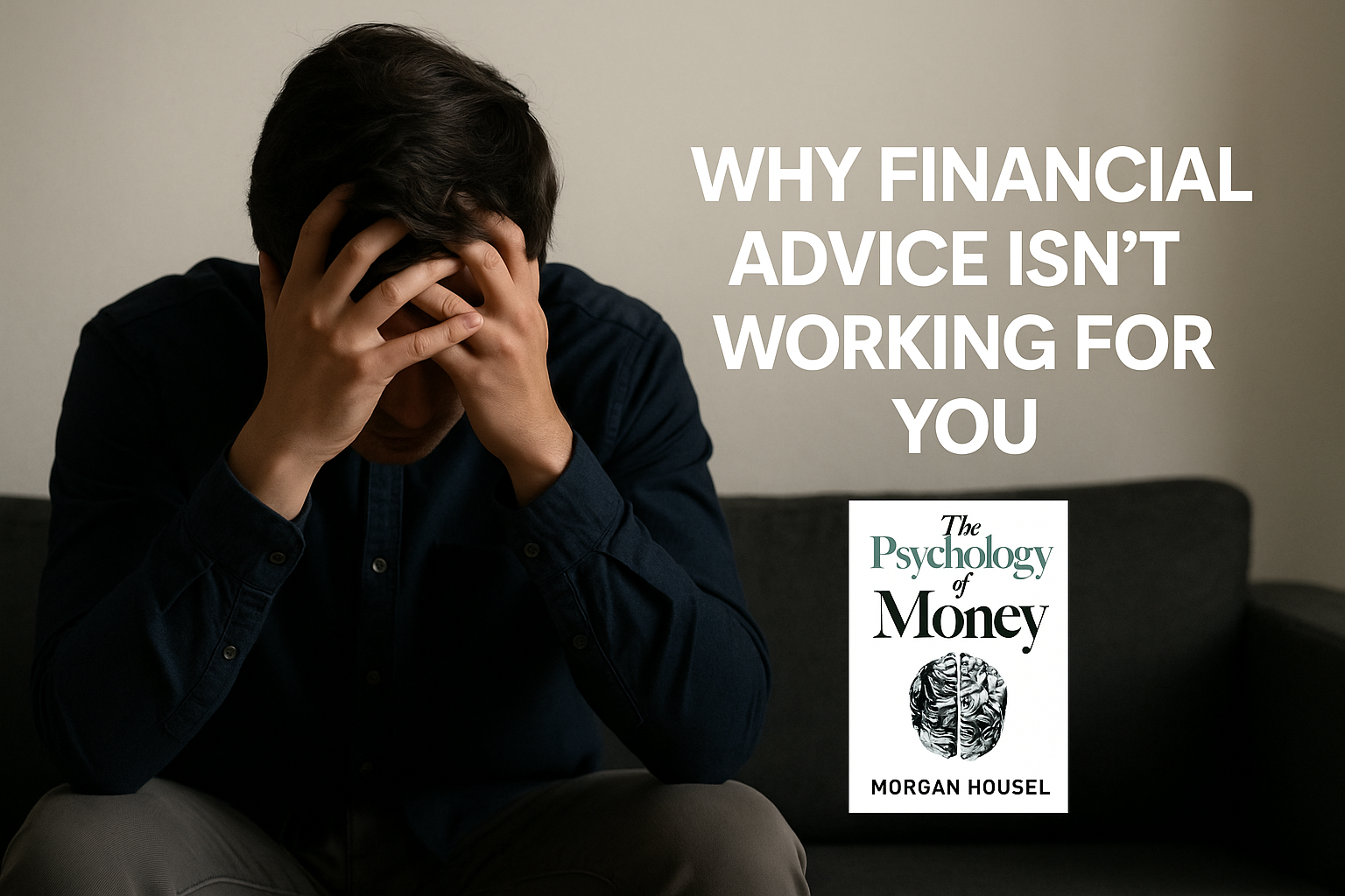 A person sitting at a table reflecting deeply, symbolising the emotional side of personal finance and the themes in the psychology of money book.